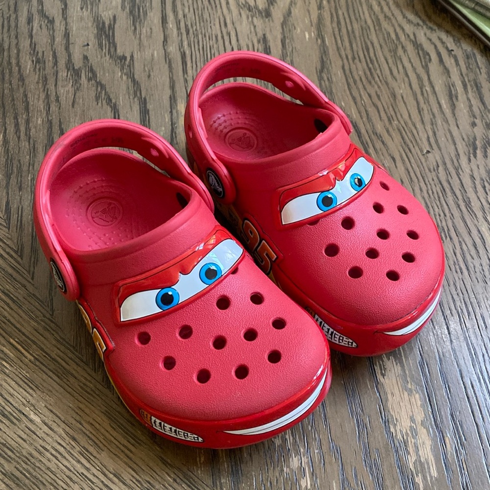 Crocs, lightning McQueen light up shoe